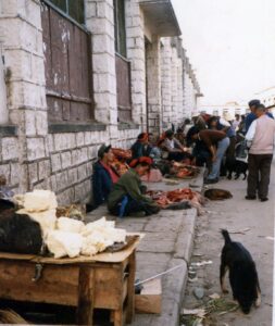 A Tibeten meat market